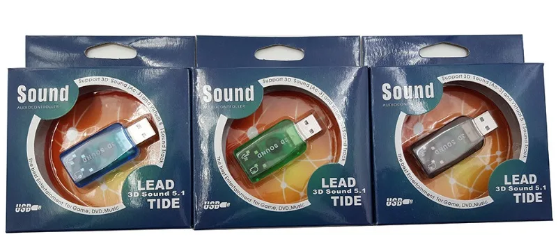 Звукова карта USB AUX jack, 2*TRS (Mic + Ear) (3D Sound) RTL