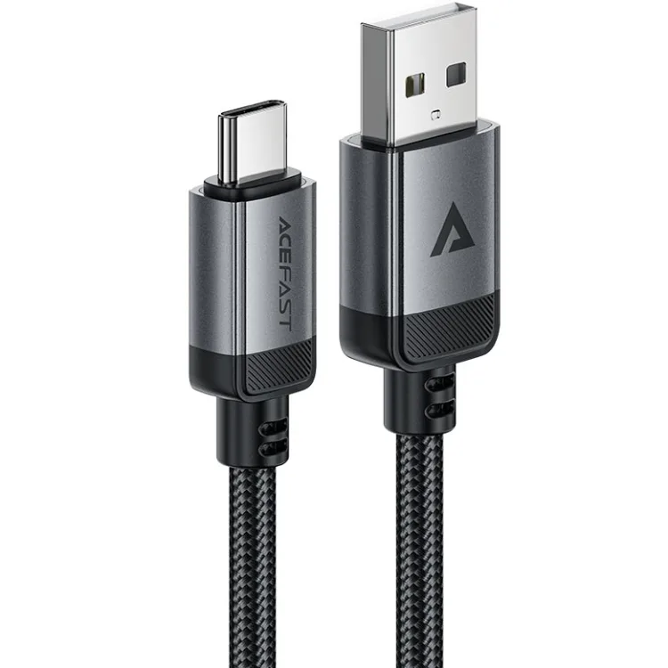 Кабель USB 2.0 AM-Type-C M, 1.2 м, 60W aluminum alloy Black, C20-04 Acefast