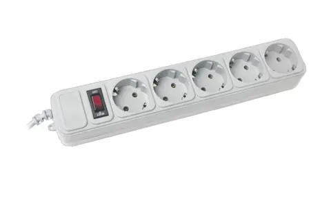 Power filtr  UPS(ДБЖ) 1.8м Gembird, 5 розеток, сірий