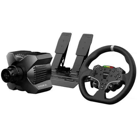 Кермо і педалі MOZA R3 Racing Bundle for PC, 22кн., подв. педалі SR-P Lite, кермо ES Lite