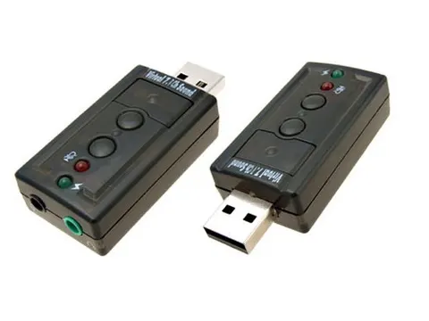 Звукова карта USB AUX jack, 2*TRS (Mic + Ear), Virtual 7.1 Channel, RTL