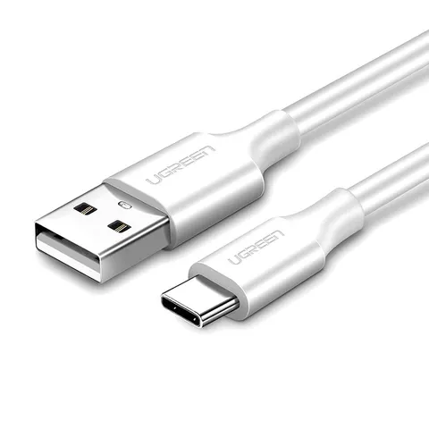 Кабель USB 2.0 AM-Type-C M, 2 м, 60W Nickel Plating Білий, US287 UGREEN