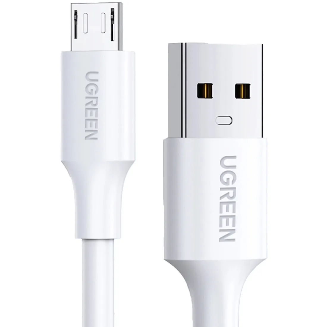 Кабель USB 2.0 AM-Micro M, 1м, 60W Nickel Plating Білий, US289 UGREEN