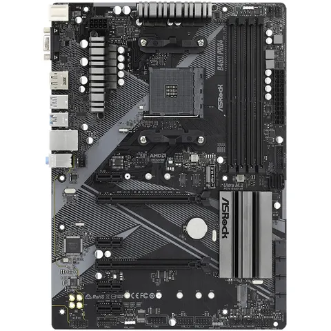 ASRock B450 PRO4 R2.0 (AM4/B450, 4*DDR4, PCIex16, DP, HDMI, VGA, 6xSATA, M.2,GLan, 8ch, ATX)