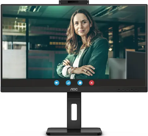 TFT 27" AOC Q27P3QW, QHD, IPS, 75Hz, 2xHDMI, DP, USB-hub, webcam, HAS, Pivot, колонки, чорний