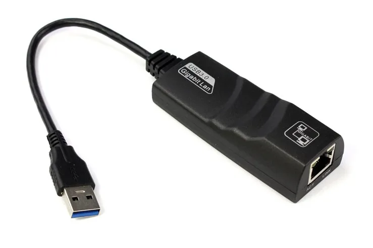 Перехідник USB 3.0 Type-A --> Ethernet RJ45 1000Mb Realtek RTL чорний