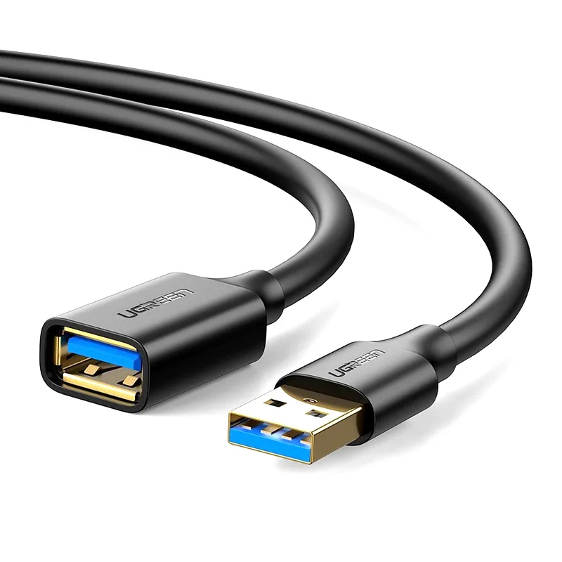 Кабель продовжувач USB 3.0 AM-AF, 3м, Connector gold-plated Чорний, US129 Ugreen