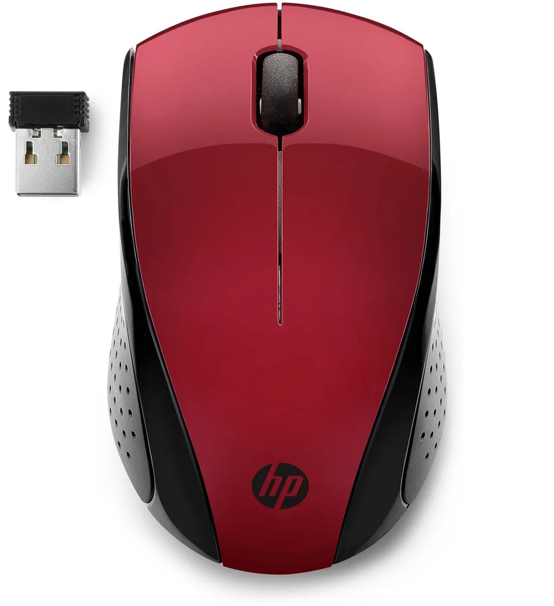Мишка бездротова HP 220, 3 кн., 1600 dpi, чорно-червона