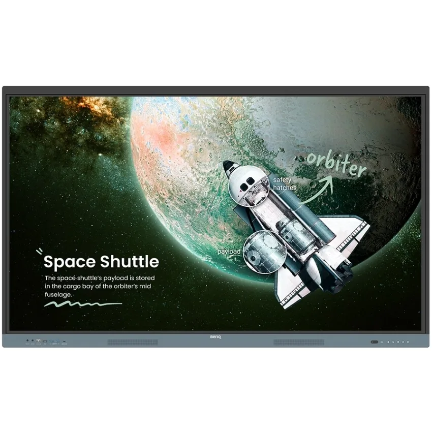 Інтерактивна панель 86" BenQ RE8604, IPS, UHD, 8Гб/ 128Гб, колонки, кріплення, чорна