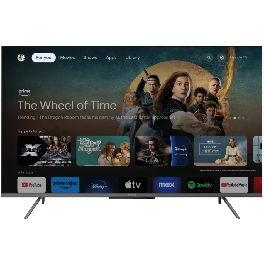 TV 55 AIWA 55GO70804UHD 4K UHD/DLED/T2/ Google TV/2 x 10W/Dolby Digital/HDMI/Wi-Fi/VESA 200x200/Blac
