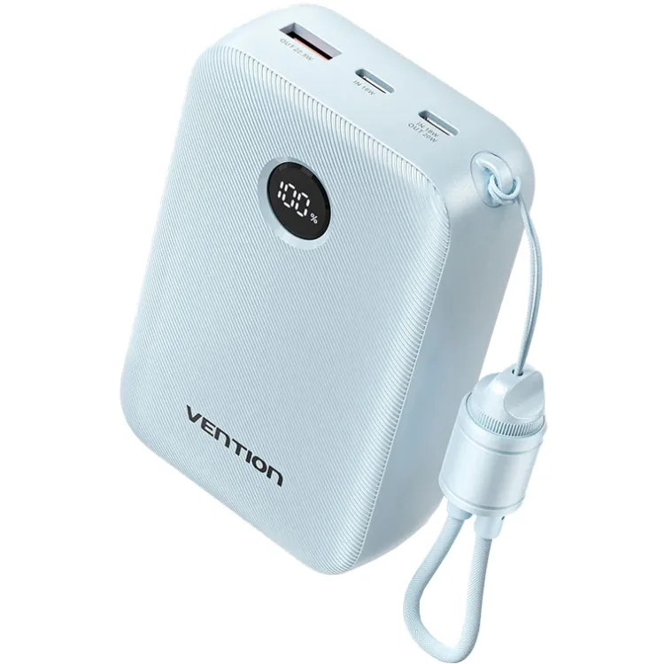 УМБ Vention 20000mAh 22,5W PD,QC, USB-A,2xUSB-C In/Out Blue