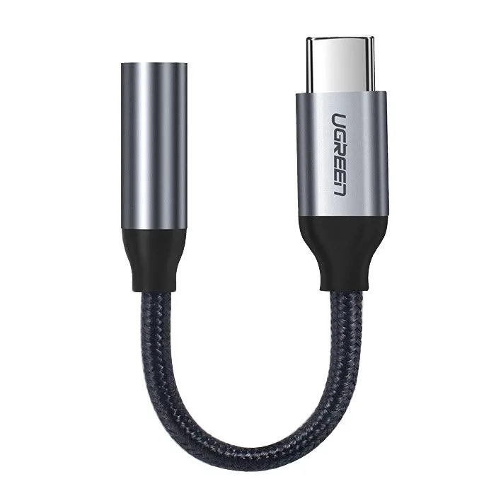 Кабель Type C - AUX Audio M/F 0.10м UGREEN AV142 Чорний