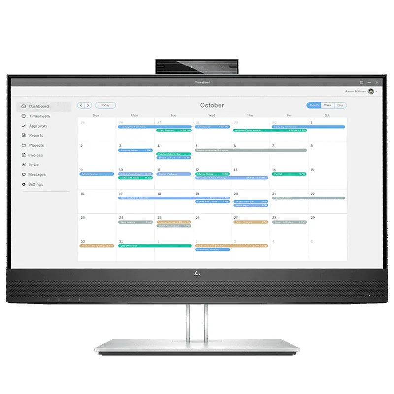 TFT 23.8" HP E24mv G4, IPS, VGA, HDMI, DP, USB, Cam, HAS, Pivot, колонки, сріблястий