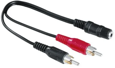 Перехідник Audio Jack F -> 2 x RCA M 0.4 м.