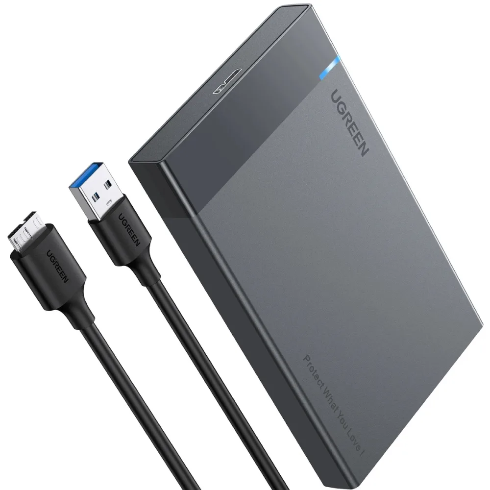 Зовнішня кишеня для SSD M.2 для SATA HDD, SDD UGREEN 3.0 US221 чорна