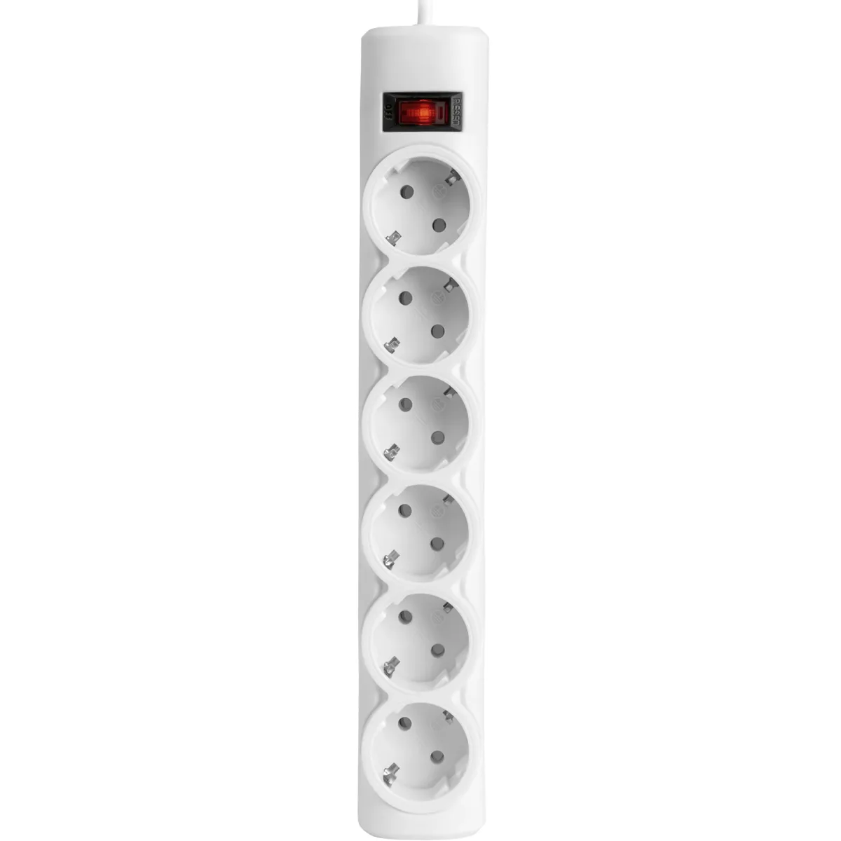 Power filtr 1.8м Defender DFS151, 6 розеток, білий
