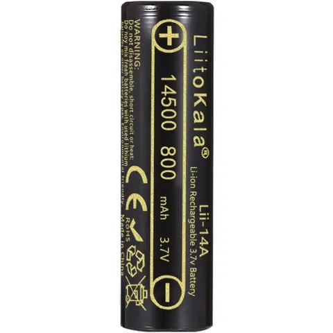 Акумулятор 14500 LiitoKala, Lii-14A, 800mAh, 3.7V li-ion battery, 1 pcs