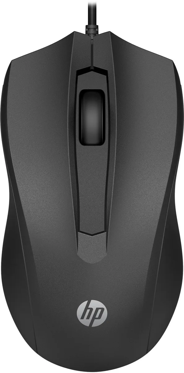 Мишка дротова HP 100 USB, чорна