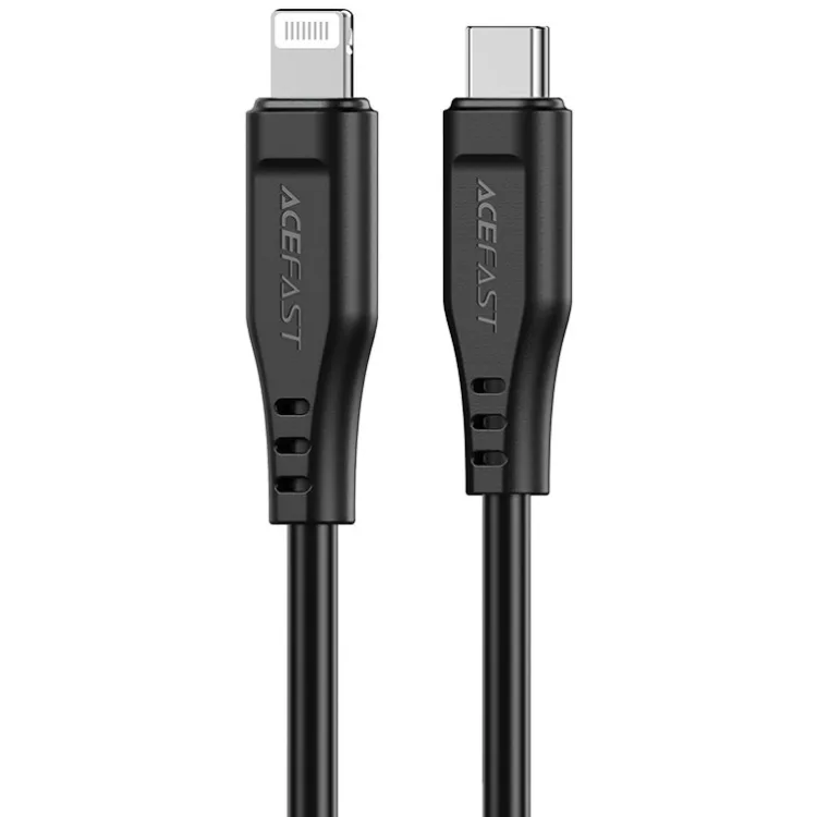 Кабель USB 2.0 Type-C M-Lightning M, 1.2м, чорний, TPE C3-01, Acefast