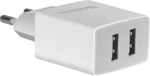 Зарядний пристрій 2xUSB 16W 2.1A UPA-22 білий Defender