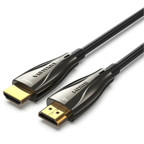 Кабель HDMI M - M, 20.0 м, V2.0, Optical 4K 60Гц 18Gbps Dolby 7.1 PVC Black Zinc Alloy Vention