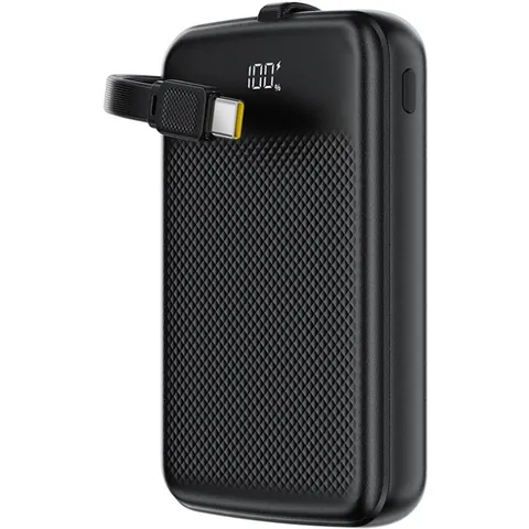 УМБ Acefast 10000mAh 22.5W PD,QC3.0 2xUSB-C,USB-A, with build Type-C cable, M13 Black