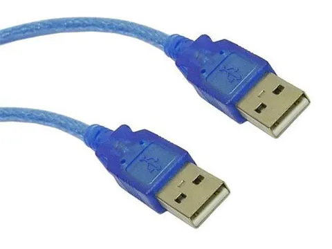 Кабель USB 2.0 AM-AM, 3.0 м, синій