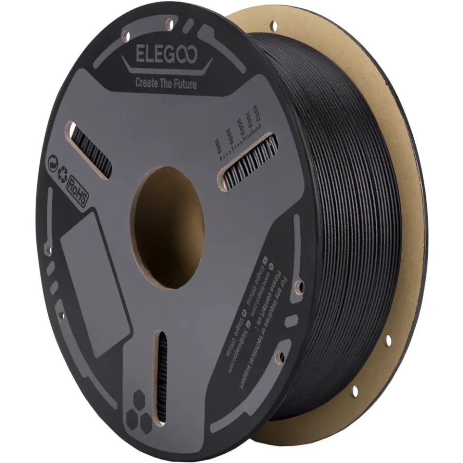 Пластик (Filament) ELEGOO PETG-GF 1кг, 1.75мм, скловолокно, чорний