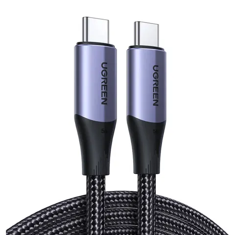 Кабель USB 3.1 Type-C M-M, 1 м, 100W （10Gbps）Чорний, US355 UGREEN