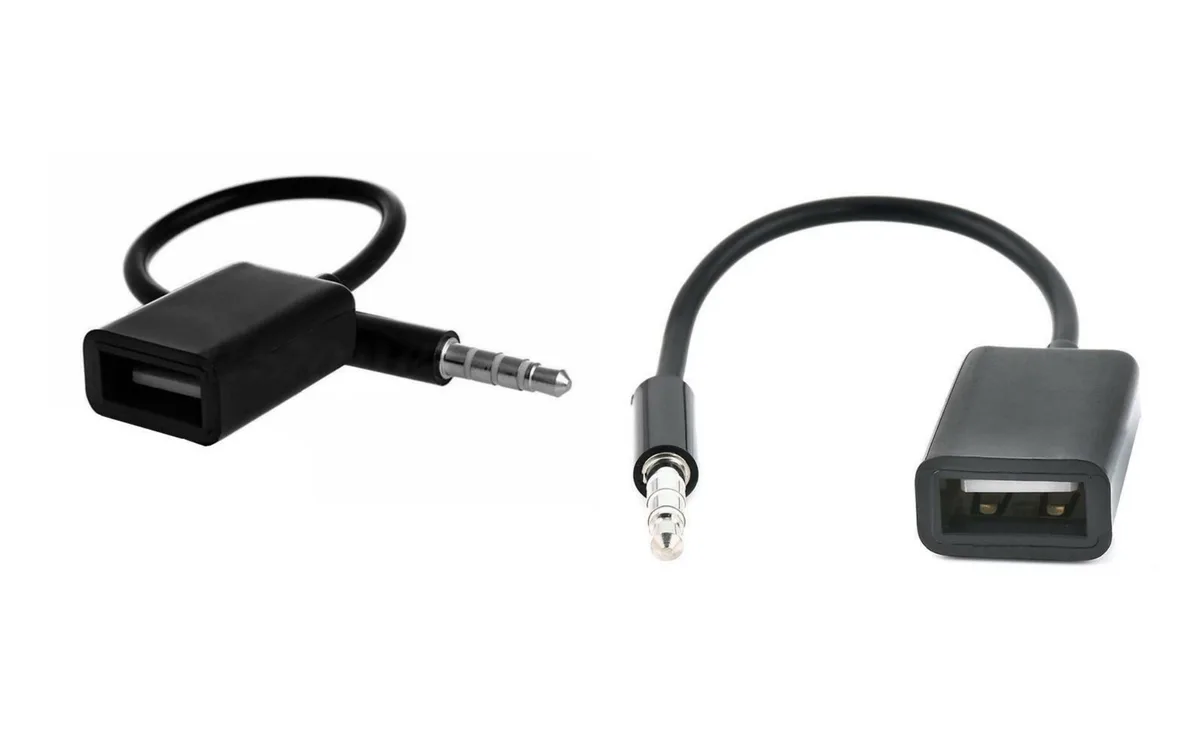 Перехідник Audio USB для iPod Shuffle Jack TRRS M -> USB AF, чорний