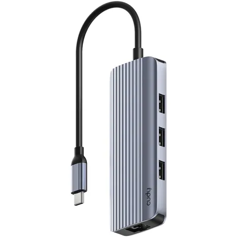 Док станція USB3.0 Type-C --> HDMI 4K60Hz/USB-C/1хUSB-A 3.0 5 Гбіт/с, 2хпередачі даних USB-A 2.0 Cud