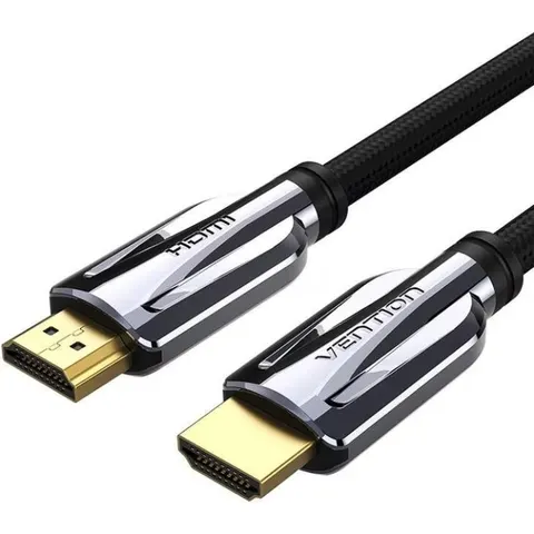 Кабель HDMI M - M, 1.5м, V2.1, 8K 60Гц обплетення, чорний Vention