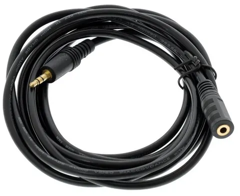Кабель AUX Audio TRS M/F 3.0м чорний