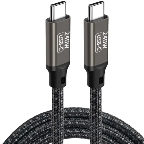 Кабель USB 3.1 Type-C M-M, 3.0 м, 240W, 480Mbps, чорний
