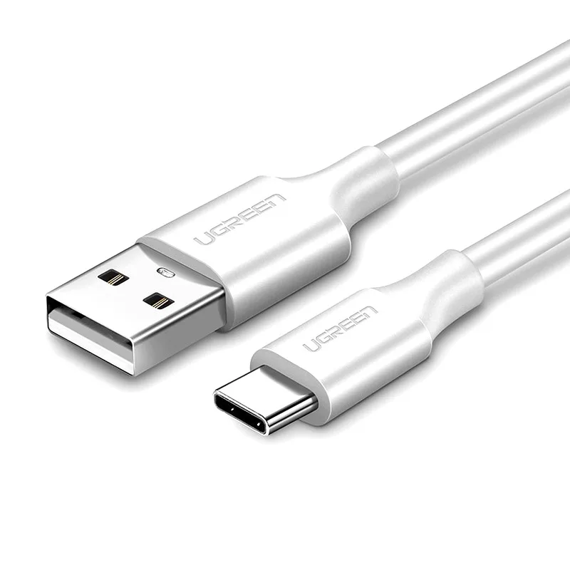 Кабель USB 2.0 AM-Type-C M, 1.5 м, 60W Nickel Plating Білий, US287 UGREEN