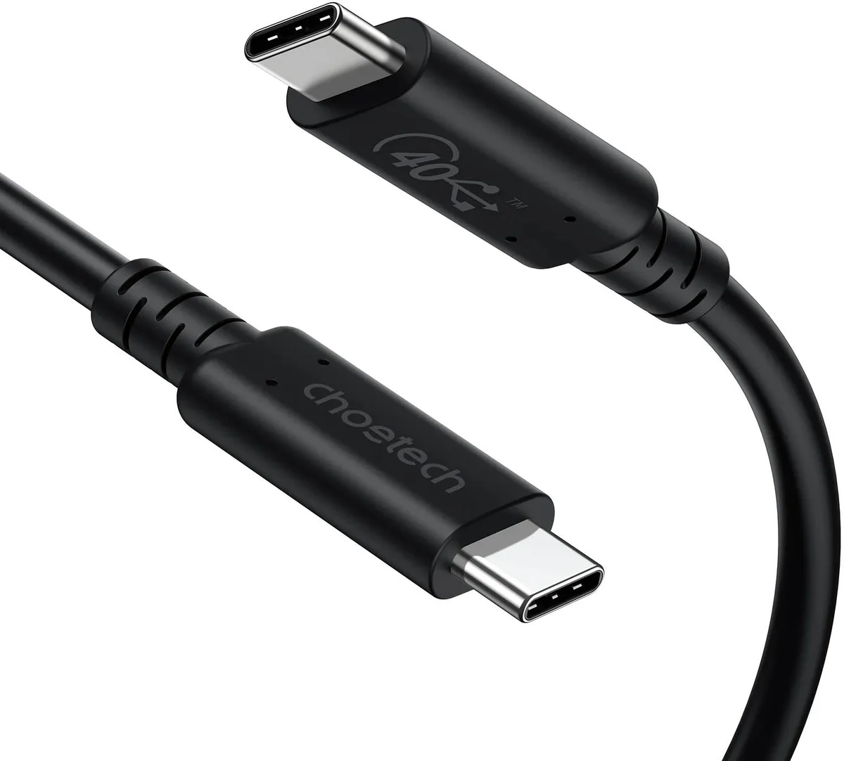 Кабель USB 4.0 Thunderbolt Type-C M-M, 0,8 м, 240W Gen 3, 40Gbps 8K@60Hz Choetech