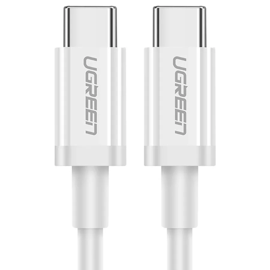 Кабель USB 2.0 Type-C M-M, 1 м, 60W Білий, ABS Cover US264 UGREEN