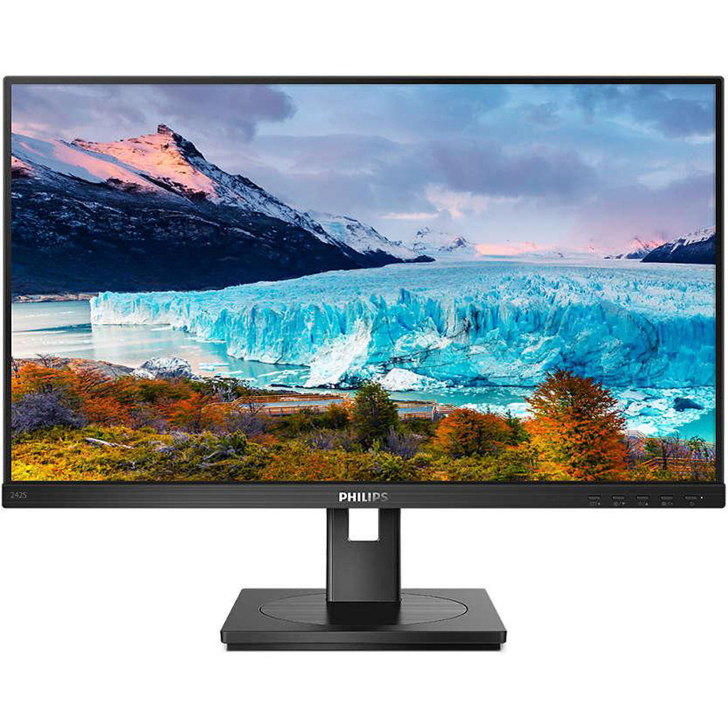 TFT 23.8" Philips 242S1AE, IPS, VGA, DVI-D, HDMI, DP,Pivot, колонки, чорний