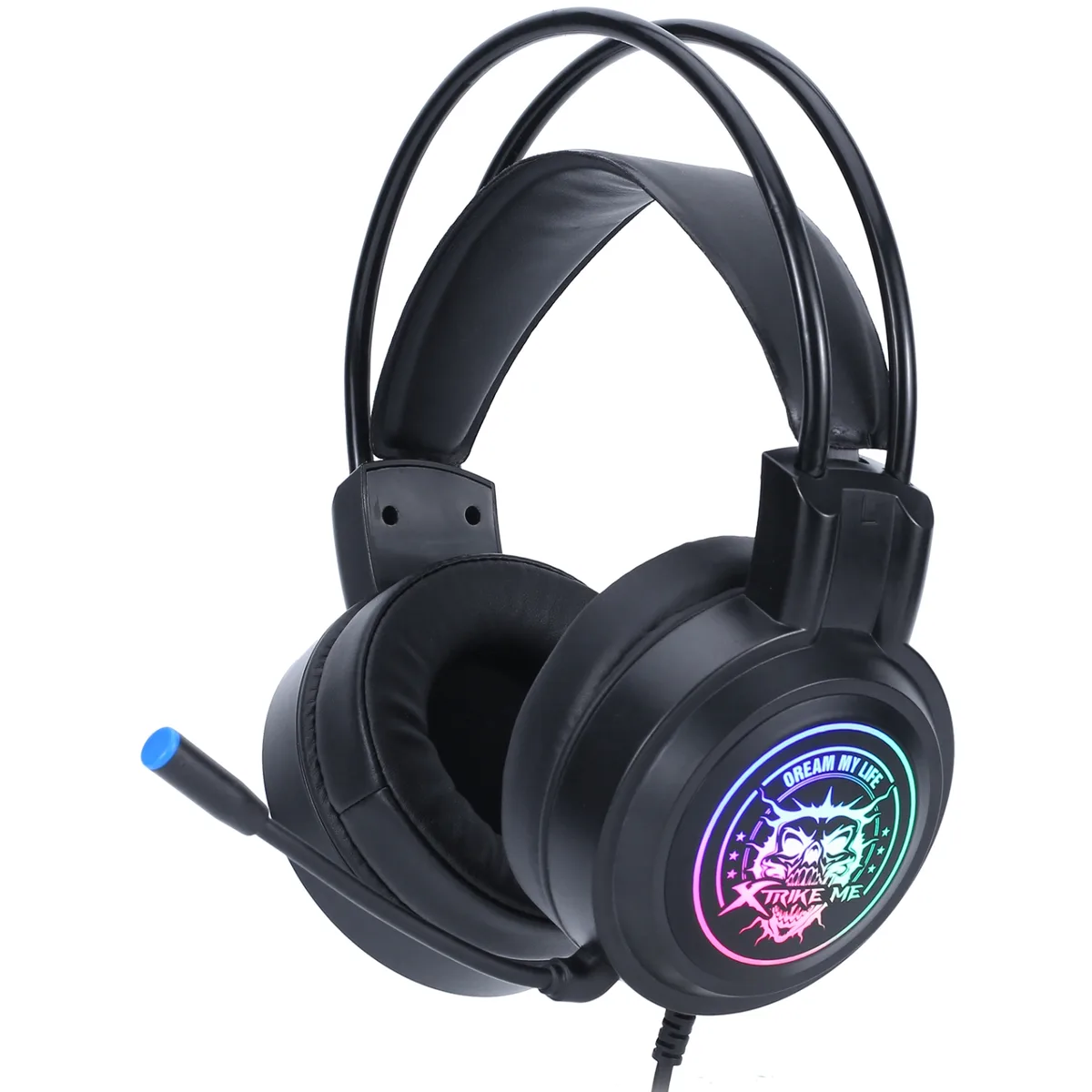 Ігрова гарнітура XTRIKE ME GH-516, USB7.1, статичне RGB, кабель 2м, чорна