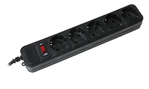 Power filtr  UPS(ДБЖ) 1,8м Gembird, 5 розеток, чорний
