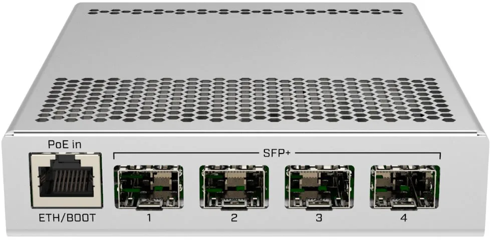 Комутатор Mikrotik CRS305-1G-4S+IN, 4x SFP+ ports, 1x Gigabit Ethernet, metallic enclosure