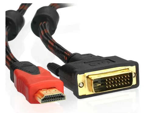 Кабель HDMI M - DVI 24M, 3.0 м, обплетення