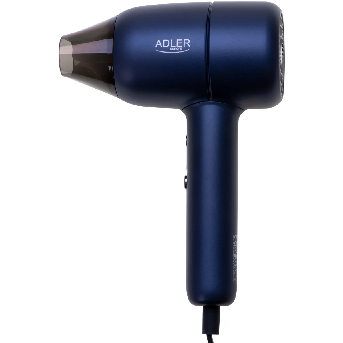 Фен Adler AD 2279b blue 1800Вт/ 2 швидкості/ хол.обдув/ темп.режимів-2/іонізація/ насадки - 1 шт.