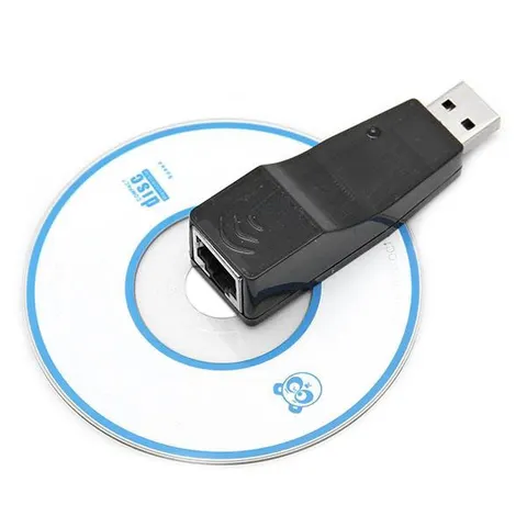 Перехідник USB 2.0 Type-A --> Ethernet RJ45 100Mb чорний RTL